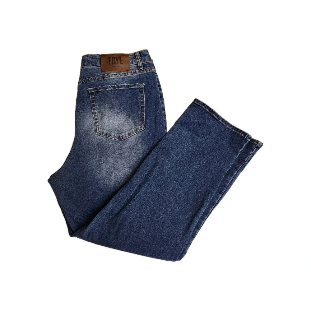 Frye Jeans Womens 12 Blue Denim Straight High‎ Rise Medium Wash Retro 12x31
